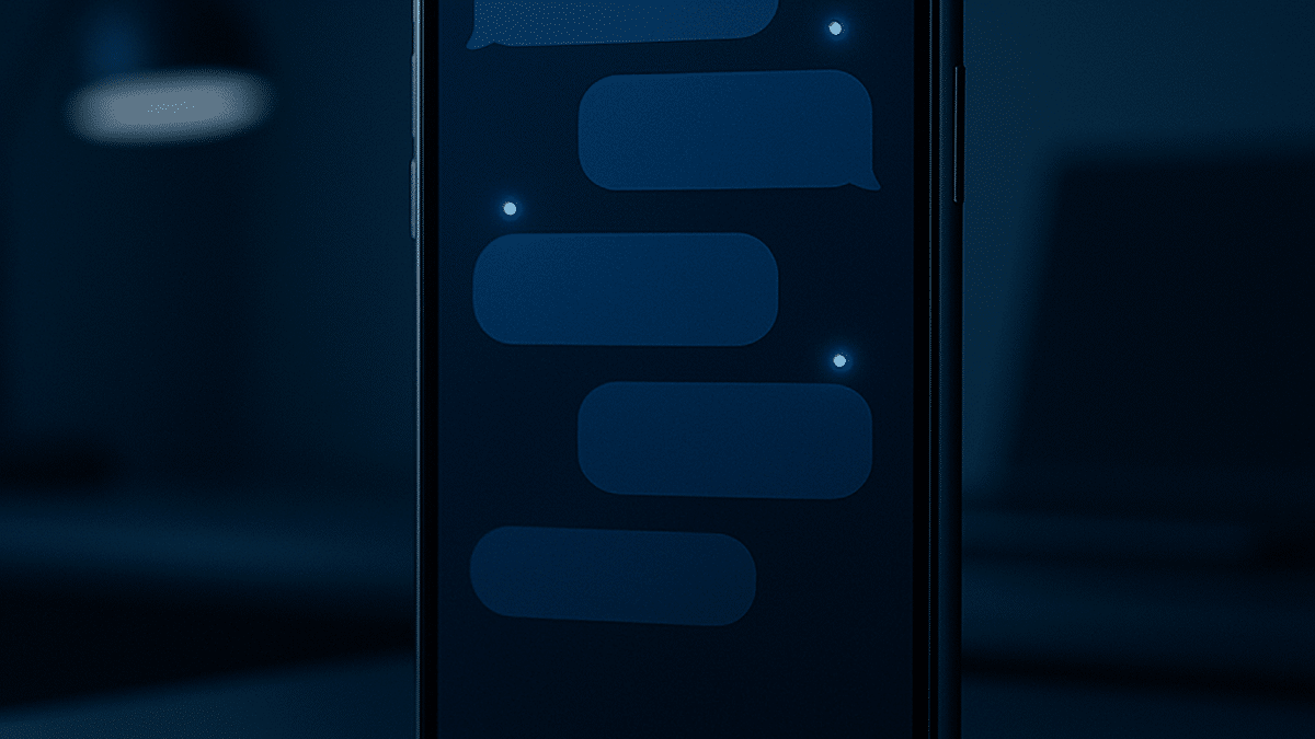 Chatbot IA communication entreprise smartphone