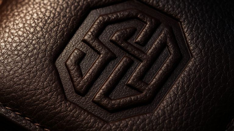 Symbole marque deposee logo monogramme cuir luxe