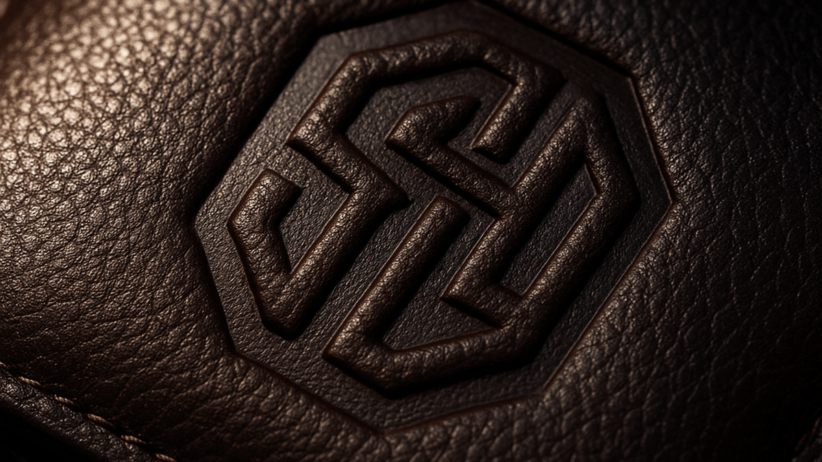 Symbole marque deposee logo monogramme cuir luxe